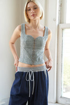 THROUGH THE LOOKING WOVEN TOP Flying Tomato