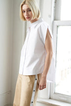 MUCH TO CELEBRATE POPLIN TOP Flying Tomato