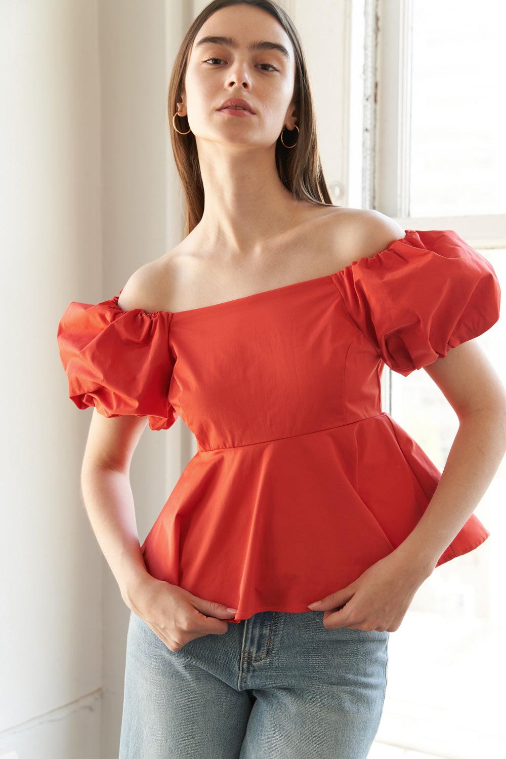 STUNNING GLORY WOVEN TOP Flying Tomato