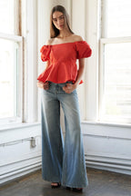 STUNNING GLORY WOVEN TOP Flying Tomato