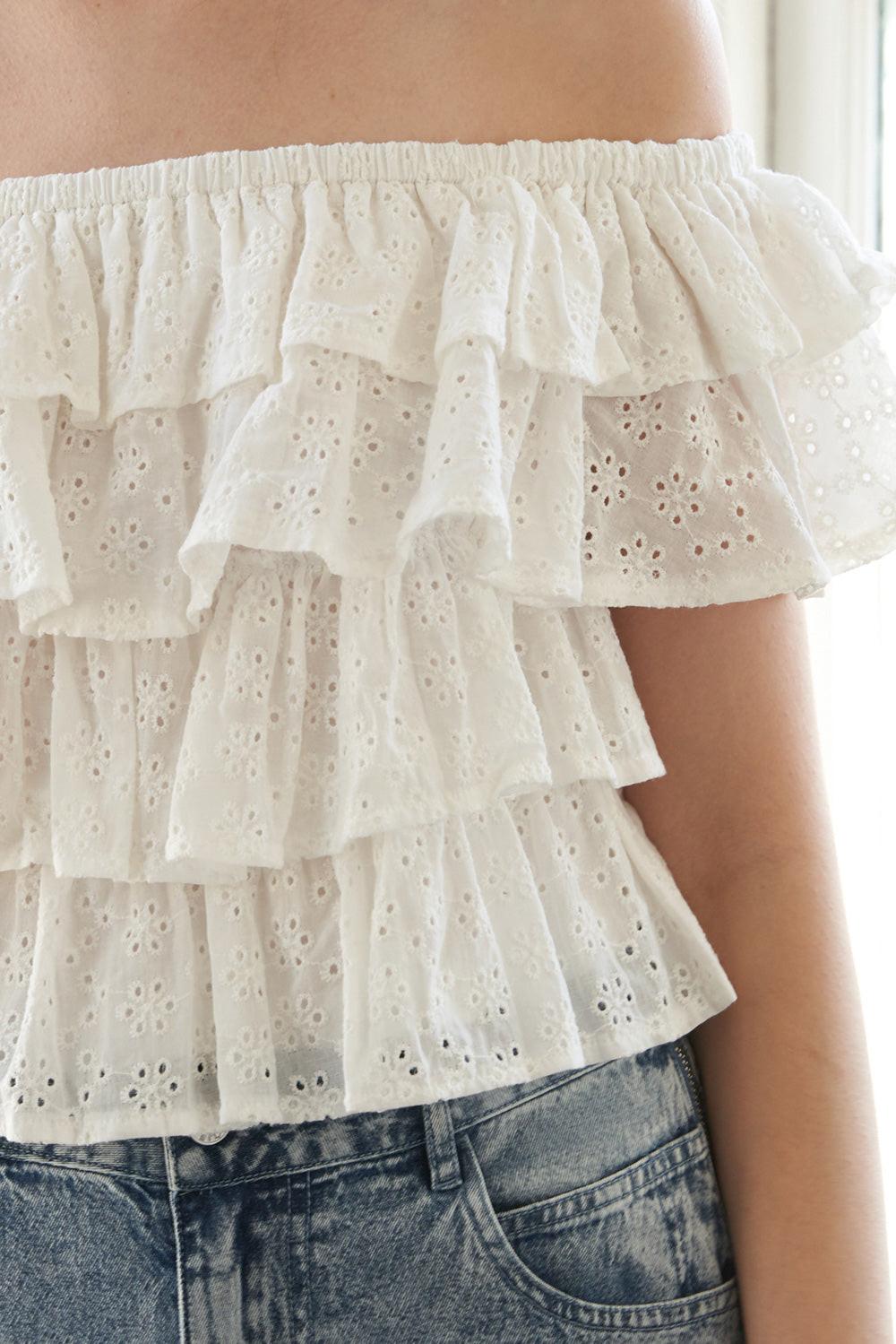 LOVELY EXISTENCE OFF SHOULDER TOP Flying Tomato