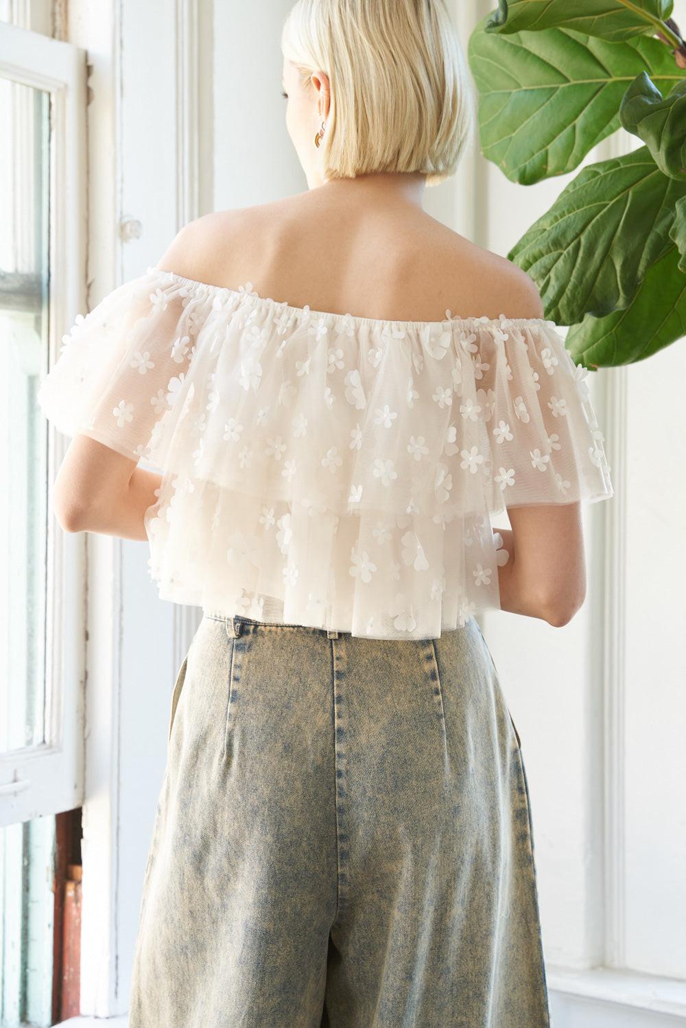 LOVE GALORE EMBELLISHED TOP Flying Tomato