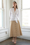 WANDERLUST ASH WOVEN TOP Flying Tomato