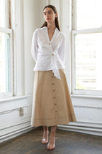 WANDERLUST ASH WOVEN TOP Flying Tomato
