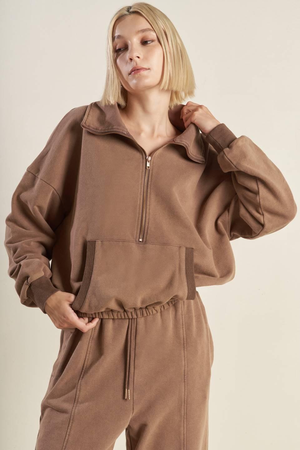 DELIGHTFUL DRAPE FRENCH TERRY SWEATSHIRT Flying Tomato