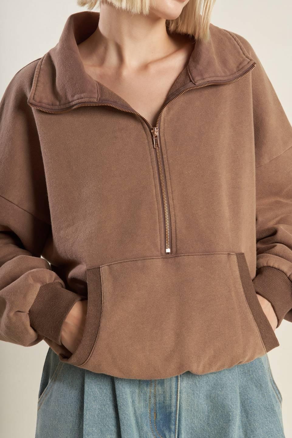 DELIGHTFUL DRAPE FRENCH TERRY SWEATSHIRT Flying Tomato