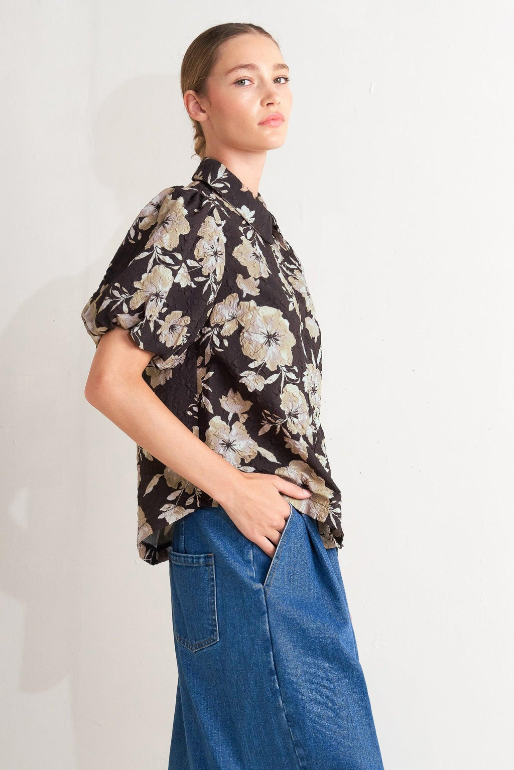 POSH PRESENCE WOVEN TOP Flying Tomato