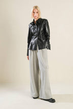 MY HEART TO YOU FAUX LEATHER TOP Flying Tomato