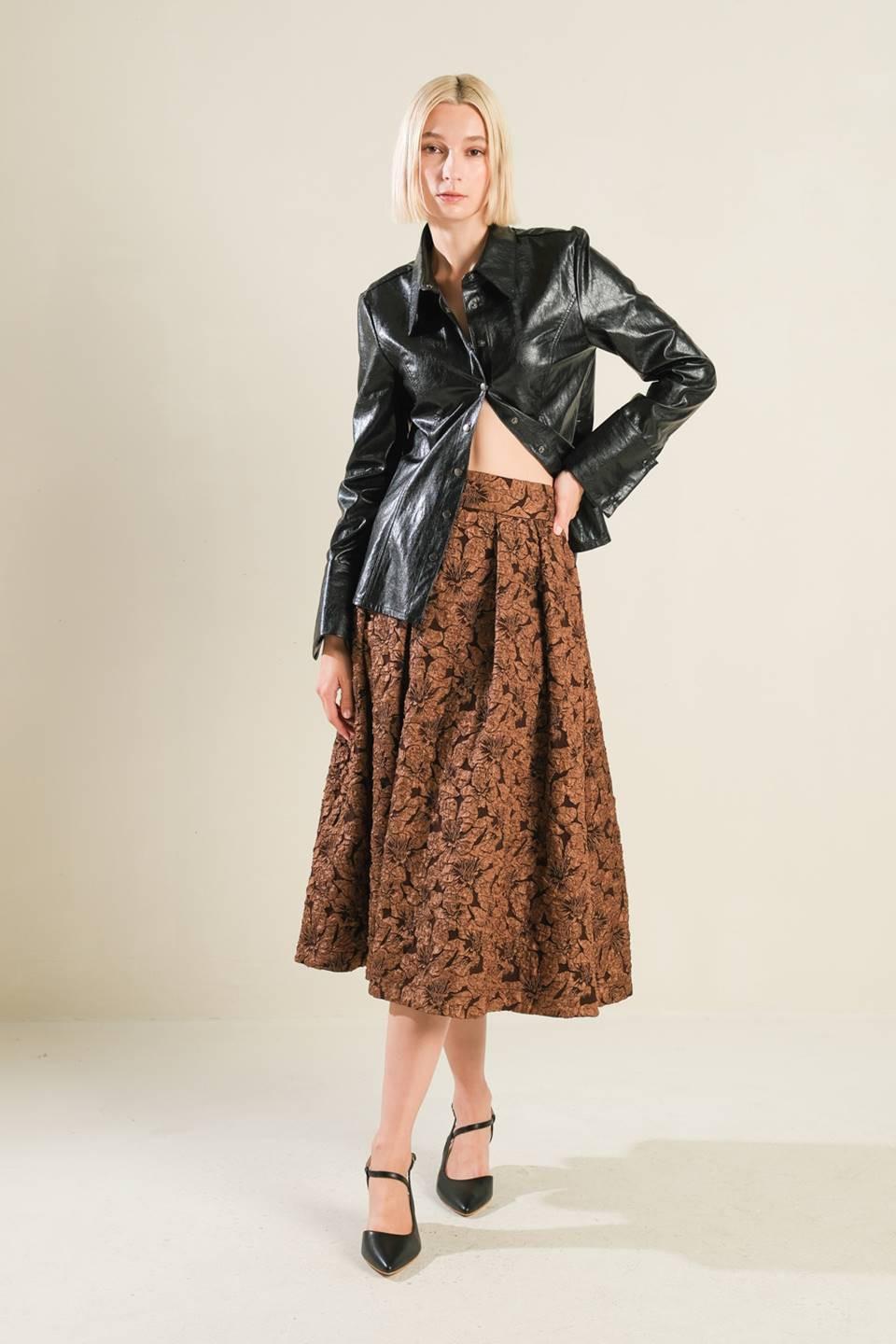 MY HEART TO YOU FAUX LEATHER TOP Flying Tomato