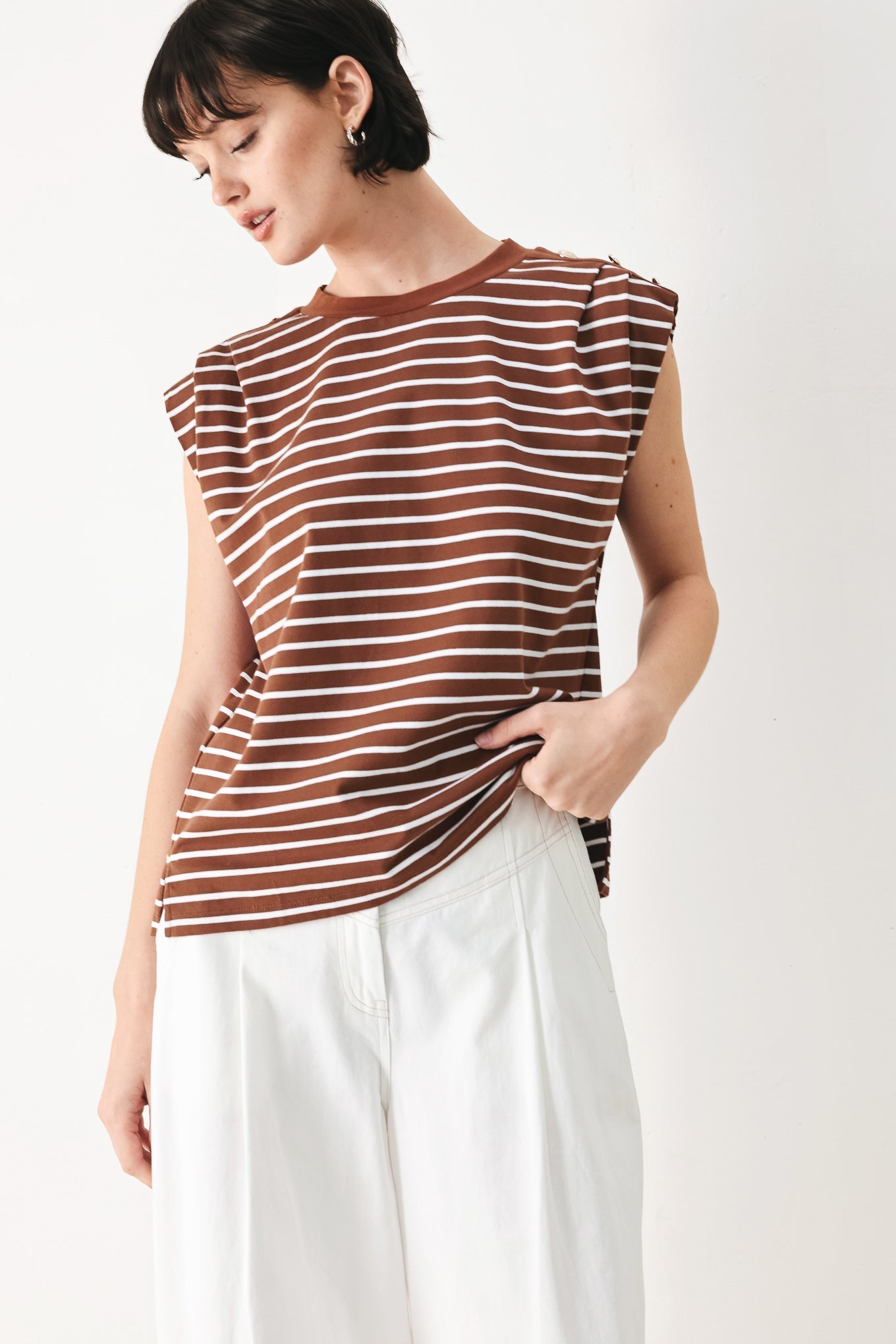 EVERYDAY COOL STRIP KNIT TOP Flying Tomato