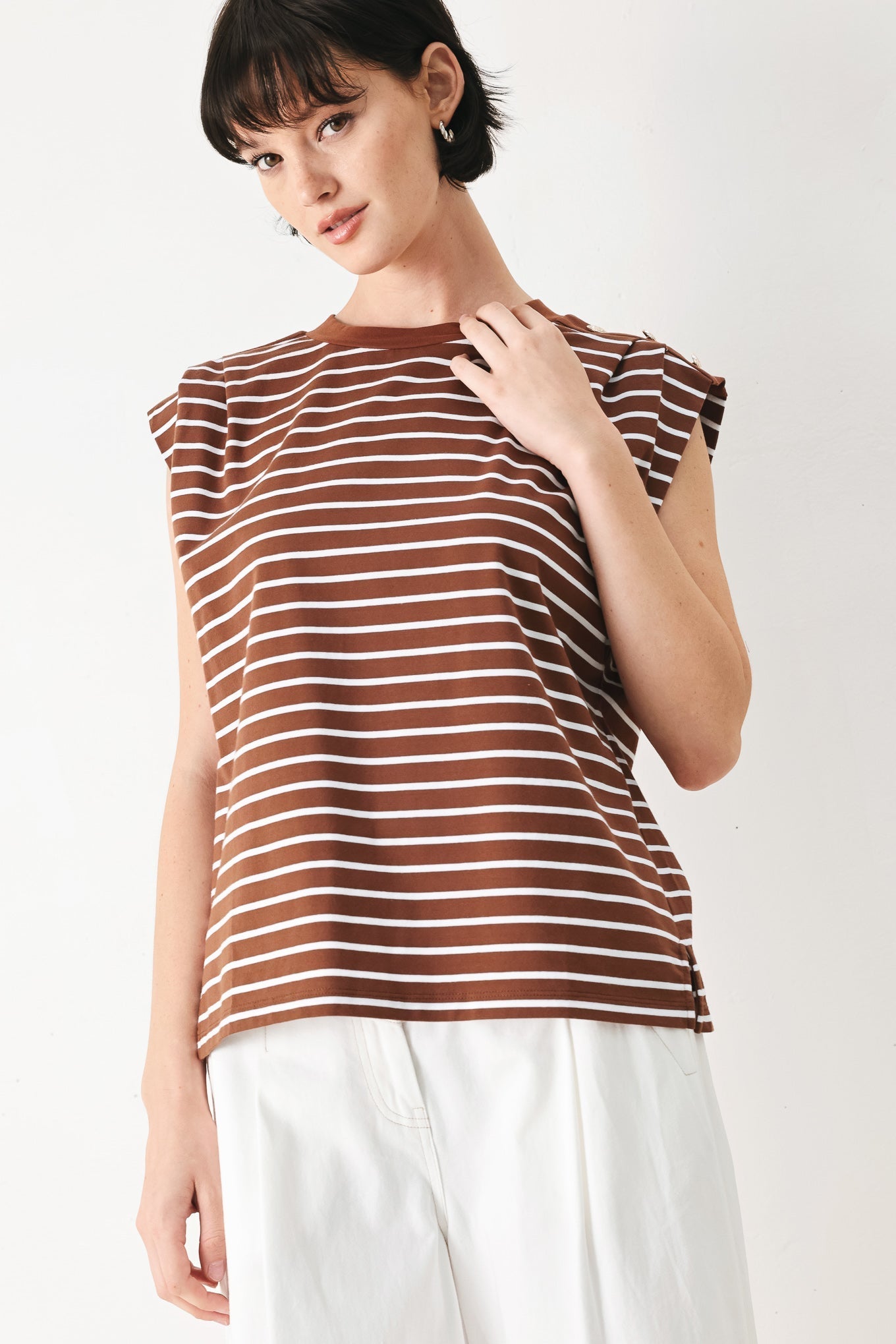 EVERYDAY COOL STRIP KNIT TOP Flying Tomato