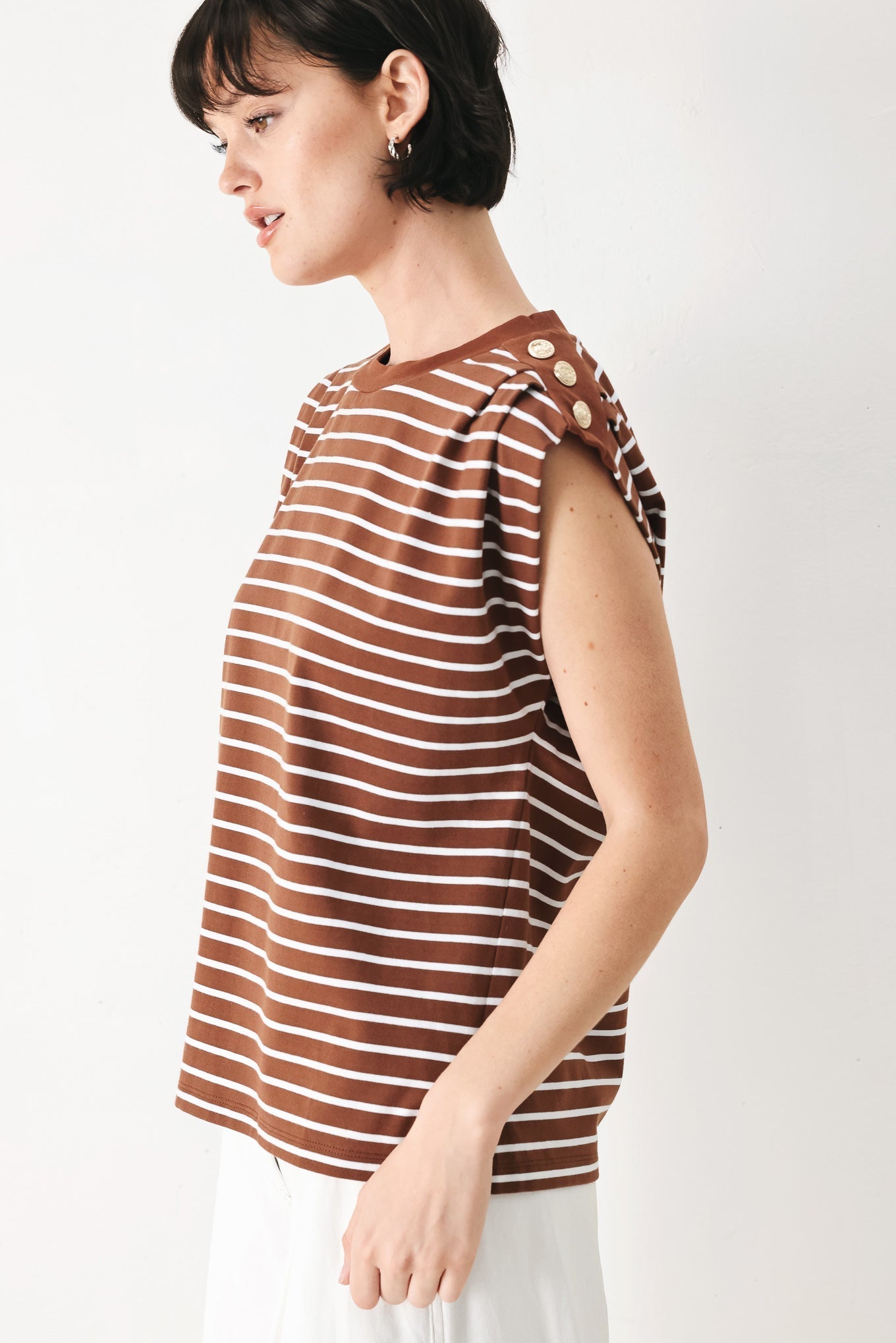 EVERYDAY COOL STRIP KNIT TOP Flying Tomato