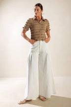 PICNIC AT SUNSET WOVEN TOP Flying Tomato