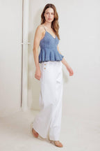 SANDY WALTZ LIGHT DENIM CAMI TOP Flying Tomato