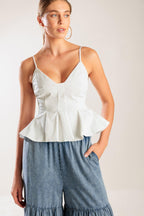 IT'S PERFECT TIMING WOVEN CAMI TOP Flying Tomato
