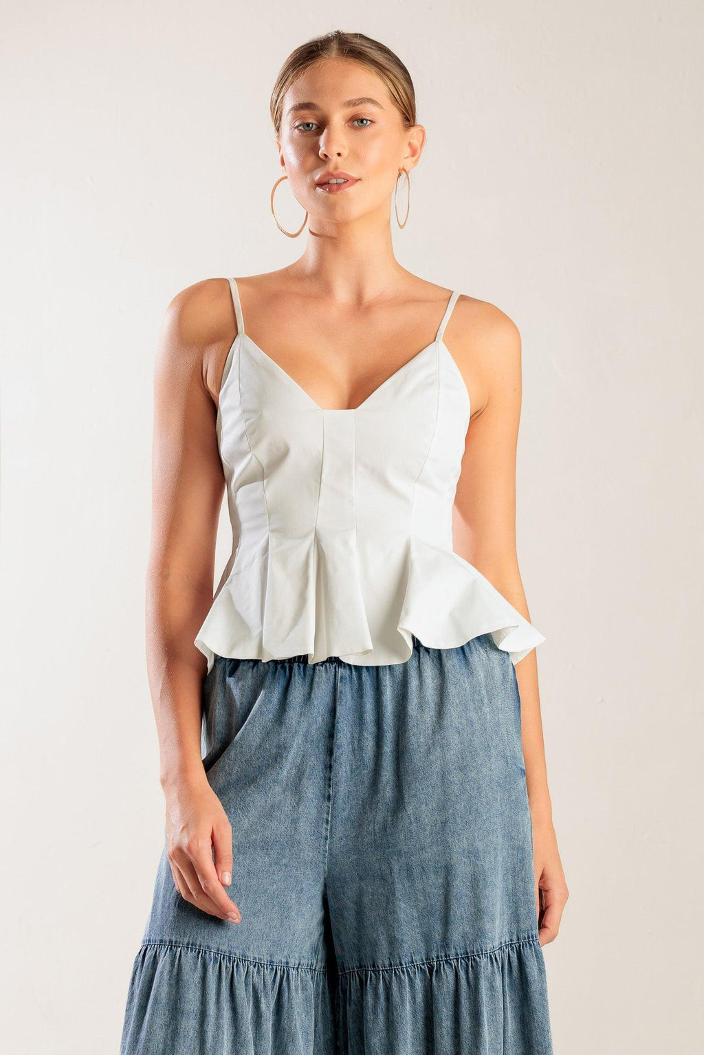 IT'S PERFECT TIMING WOVEN CAMI TOP Flying Tomato