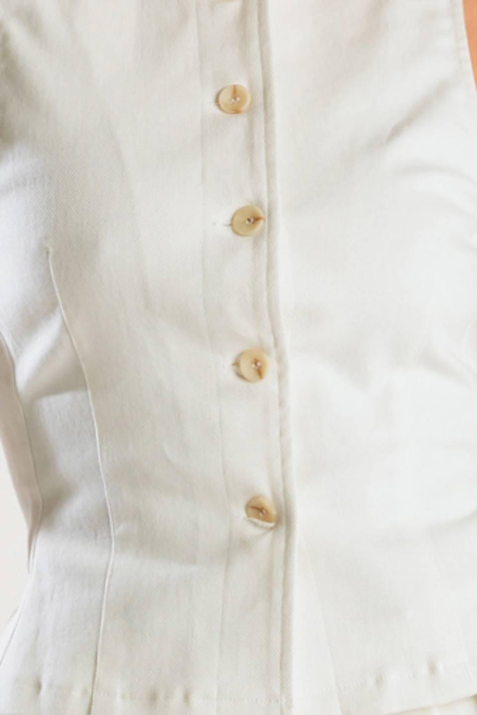 LOVE LETTERS WHITE WOVEN VEST Flying Tomato