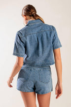 BY CHANCE DENIM TOP Flying Tomato