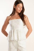 WE TRUST YOU WOVEN LACE TOP Flying Tomato