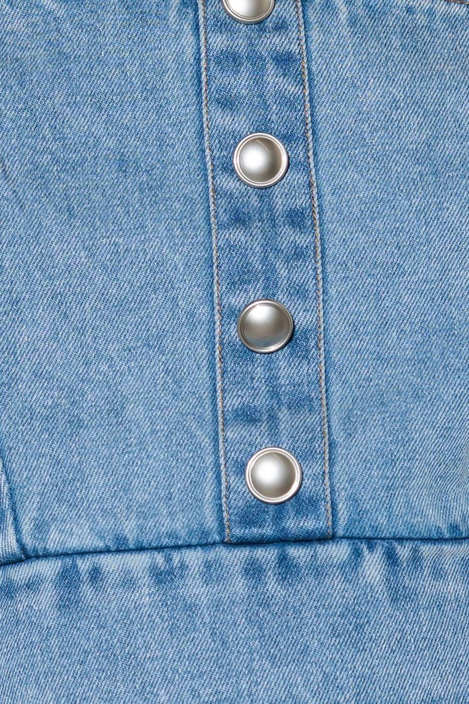 EVER SO SWEET LIGHT INDIGO DENIM TOP Flying Tomato