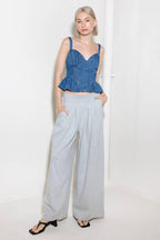 WHISPER SOFTLY BLUE DENIM TOP Flying Tomato