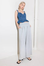 WHISPER SOFTLY BLUE DENIM TOP Flying Tomato