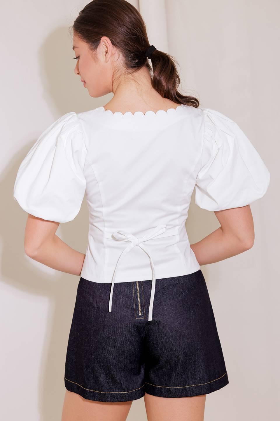 NEVER ORDINARY WHITE WOVEN TOP Flying Tomato