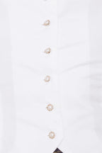 NEVER ORDINARY WHITE WOVEN TOP Flying Tomato