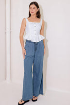 IN THIS MOMENT WHITE WOVEN TOP Flying Tomato