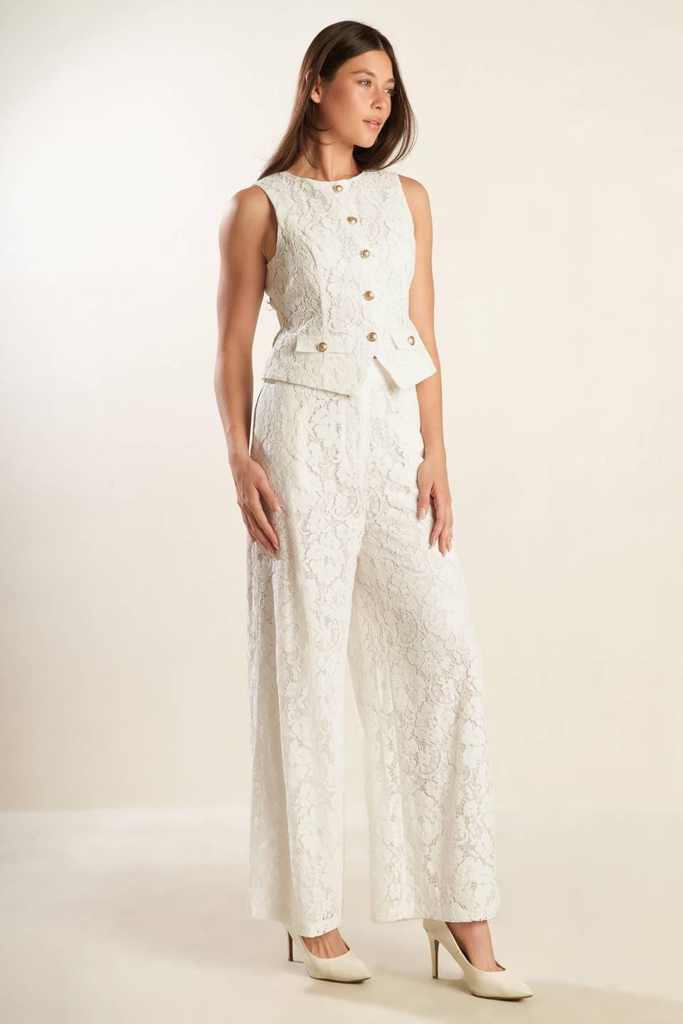 THINK LATER WOVEN LACE VEST Flying Tomato