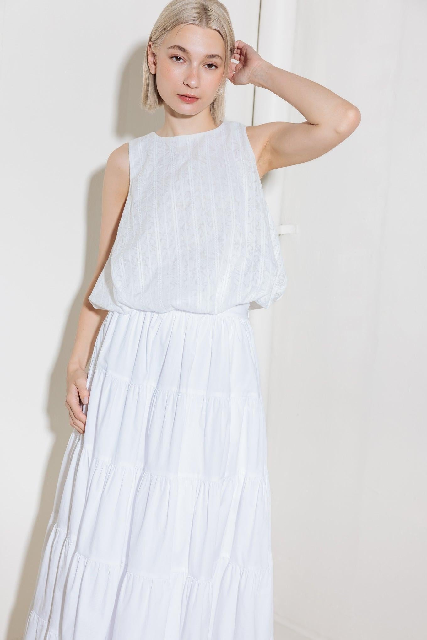 TIMELESS WITH EDGE WOVEN LACE TOP Flying Tomato