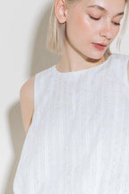TIMELESS WITH EDGE WOVEN LACE TOP Flying Tomato