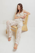 COASTAL BREEZE CROCHET VEST AND PANT SET Flying Tomato