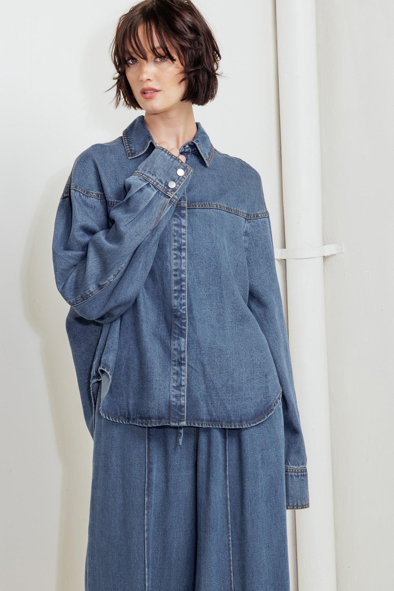 OFFLINE EDGE INDIGO DENIM TOP Flying Tomato