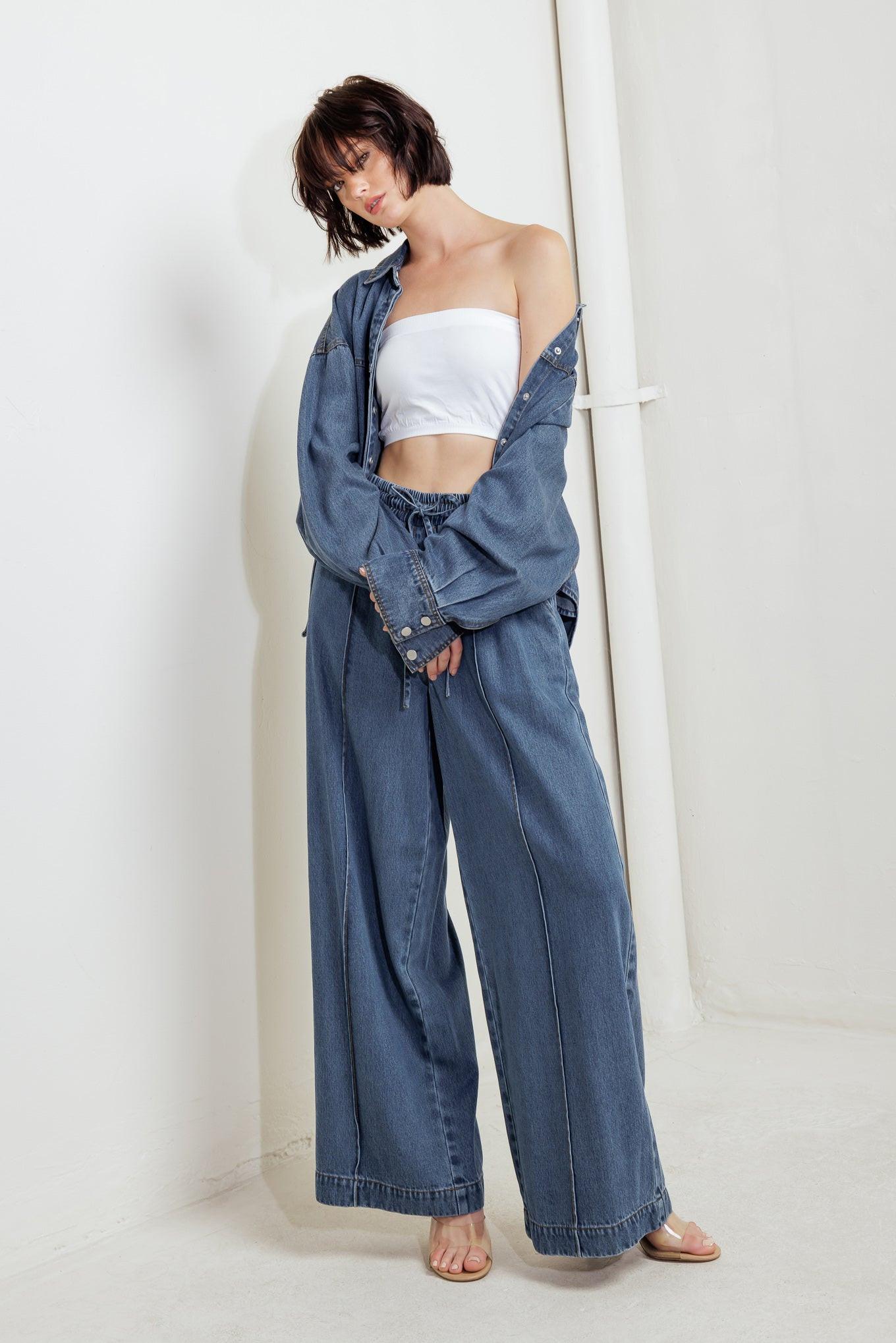 OFFLINE EDGE INDIGO DENIM TOP Flying Tomato