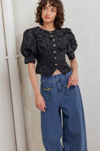 QUIET LUXE ROMANCE WOVEN TOP Flying Tomato
