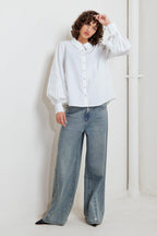WHITE NOISE SOLID WOVEN TOP Flying Tomato