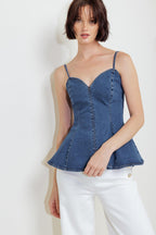 POWER POISE INDIGO CAMI TOP Flying Tomato