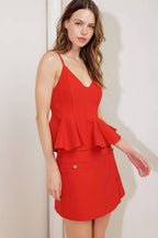 MELTED MARSHMALLOW RED WOVEN CAMI TOP Flying Tomato
