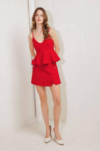 MELTED MARSHMALLOW RED WOVEN CAMI TOP Flying Tomato