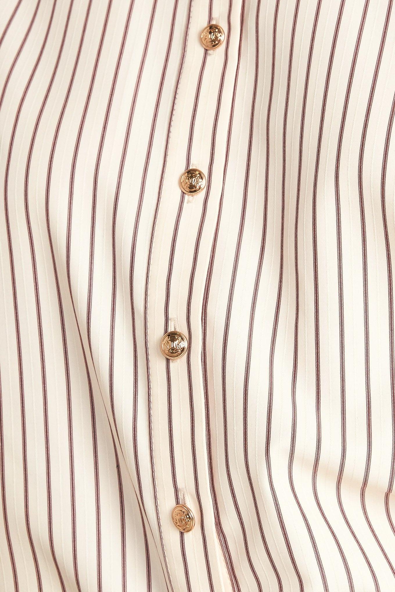 PINSTRIPE CHIC WOVEN TOP Flying Tomato