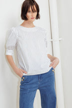 COCOON HOUR WHITE WOVEN TOP Flying Tomato
