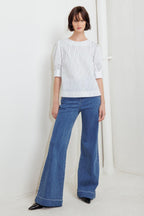 COCOON HOUR WHITE WOVEN TOP Flying Tomato