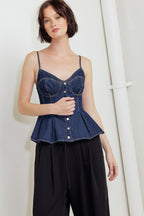 SILENT AUTHORITY DENIM CAMI TOP Flying Tomato