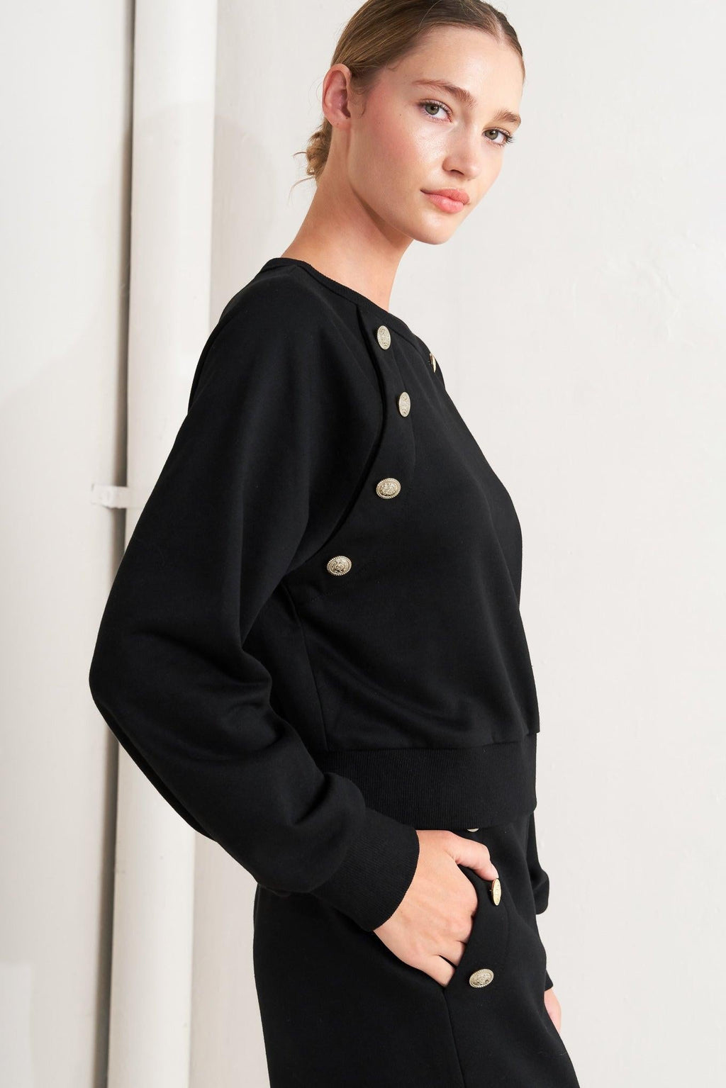 BLACK REGIMENT WOVEN TOP Flying Tomato