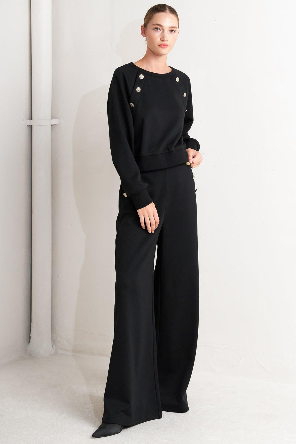 BLACK REGIMENT WOVEN TOP Flying Tomato