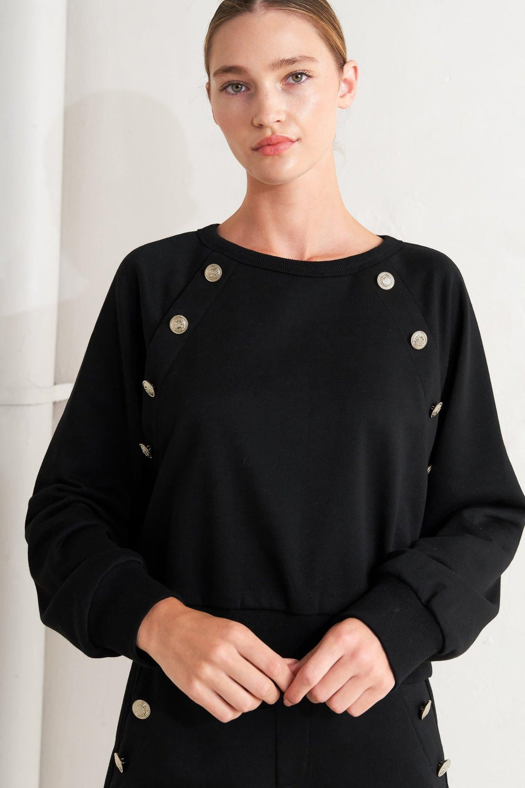 BLACK REGIMENT WOVEN TOP Flying Tomato