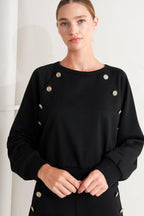 BLACK REGIMENT WOVEN TOP Flying Tomato