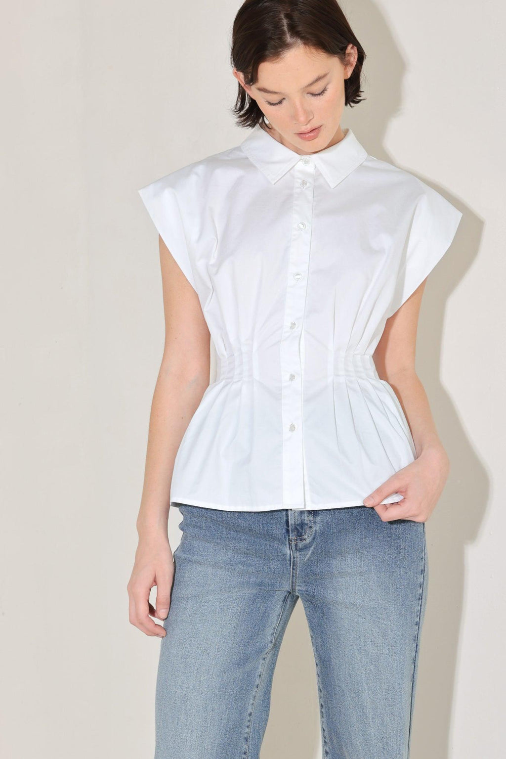 MODERN POISE WOVEN TOP Flying Tomato