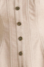 MODERN CORSET MOCHA KNIT TOP Flying Tomato